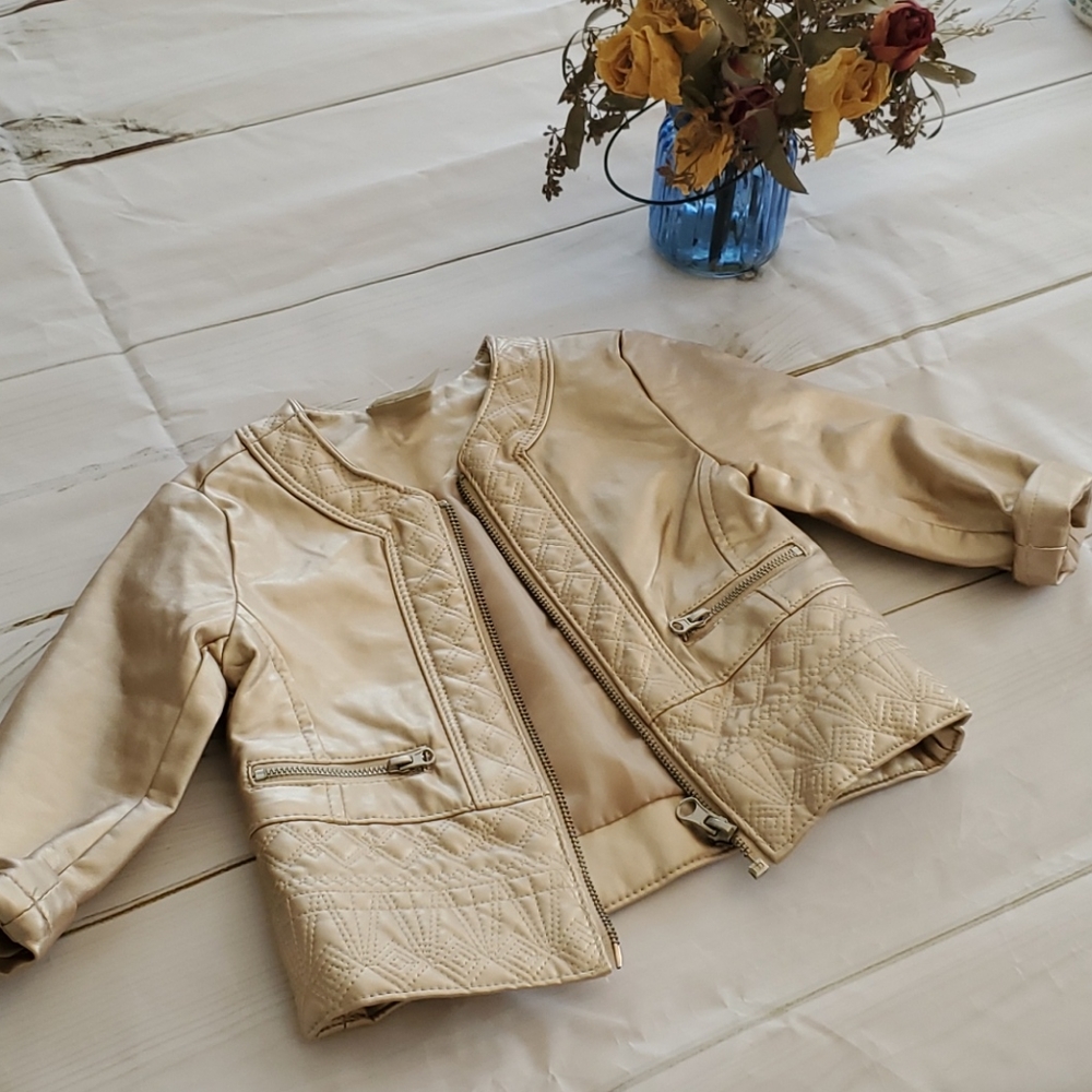 Like new,, vegan leather toddler jacket.